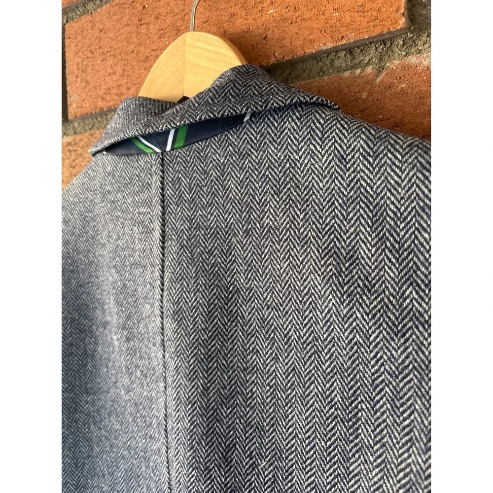 J. Crew Women's Wool Herringbone Blazer Jacket with Embroidered Detail Size 6 - Picture 12 of 12